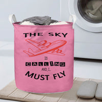 Thumbnail for The Sky is Calling and I Must Fly Designed Laundry Baskets