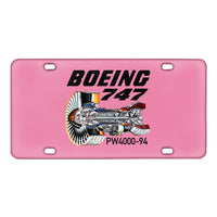 Thumbnail for Boeing 747 & PW4000-94 Engine Designed Metal (License) Plates