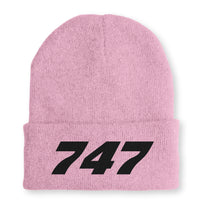 Thumbnail for 747 Flat Text Embroidered Beanies