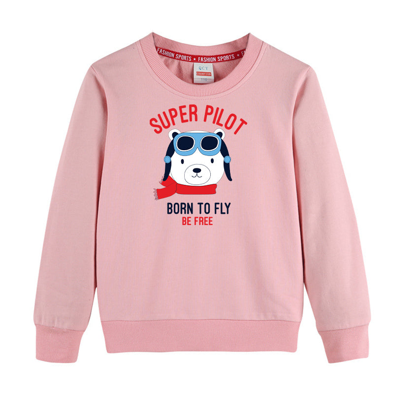 Super Pilot - Born To Fly Designed "CHILDREN" Sweatshirts