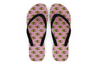 Thumbnail for Flat Colourful 747 Designed Slippers (Flip Flops)