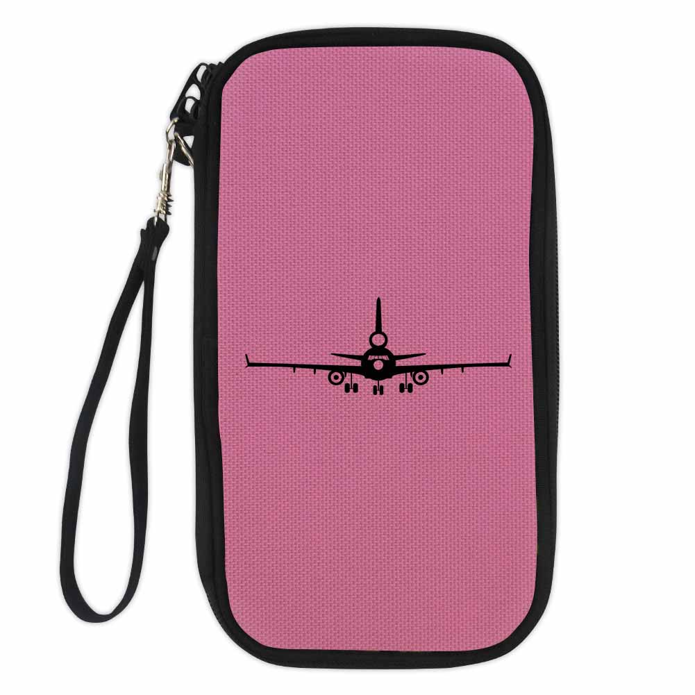 McDonnell Douglas MD-11 Silhouette Plane Designed Travel Cases & Wallets