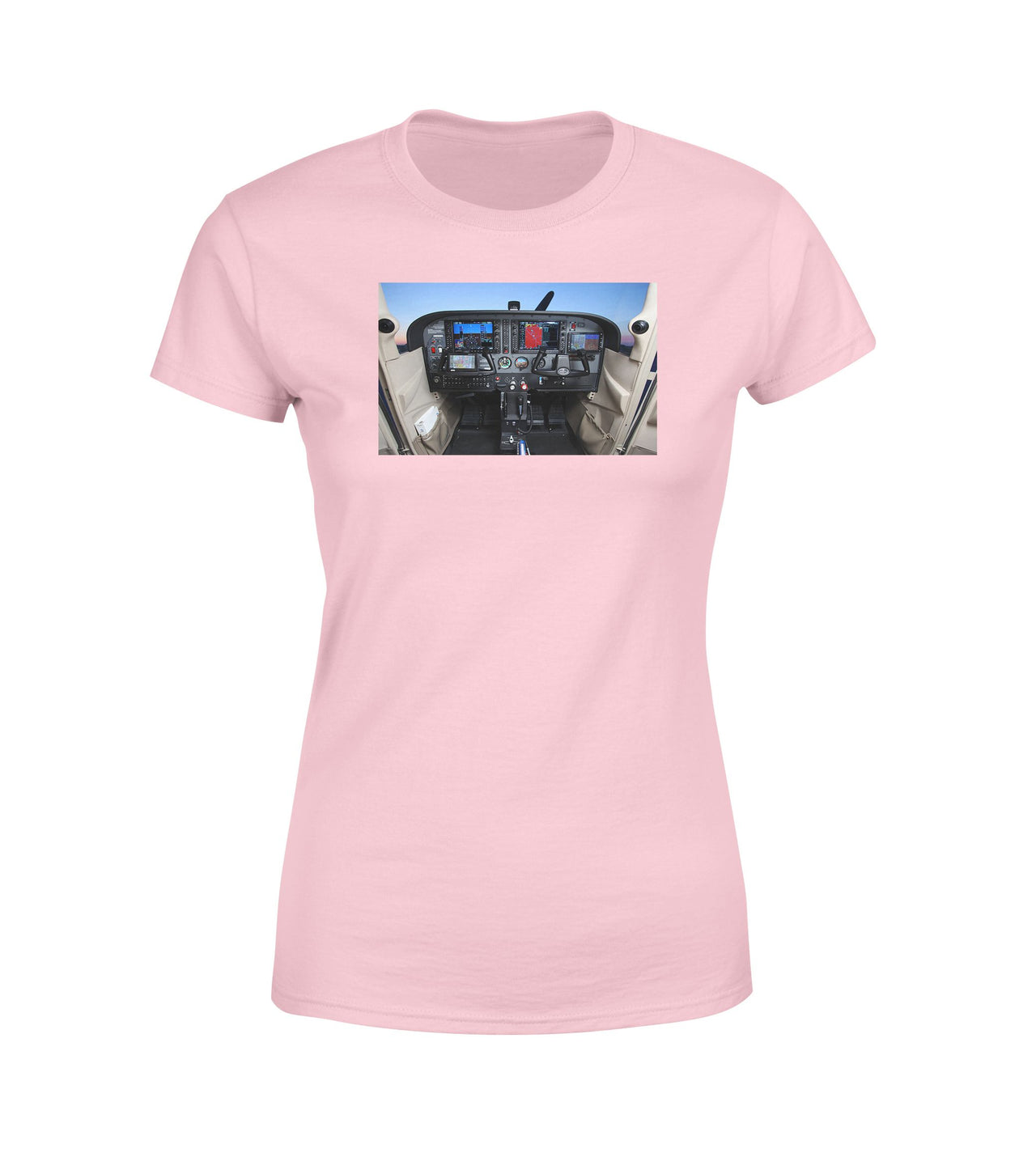 Cessna 172 Cockpit Designed Women T-Shirts