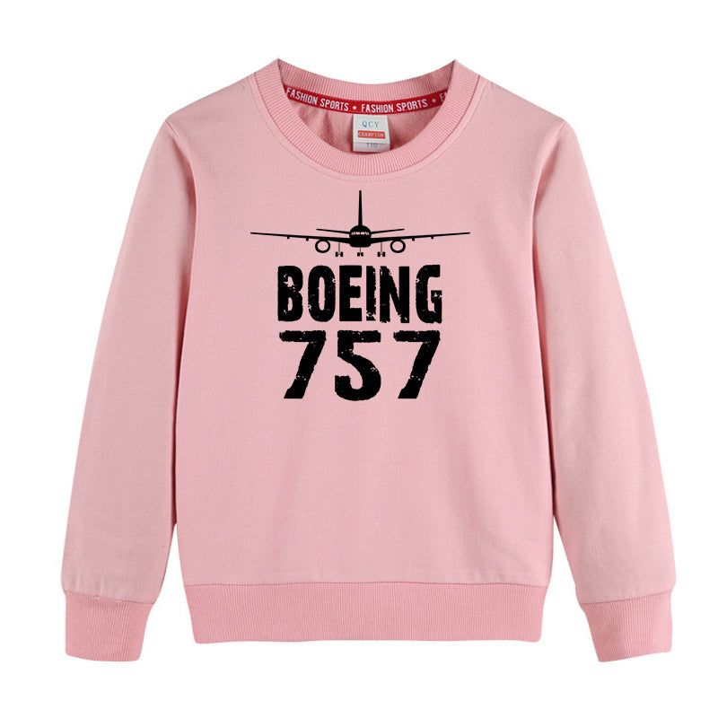 Boeing 757 & Plane Designed "CHILDREN" Sweatshirts