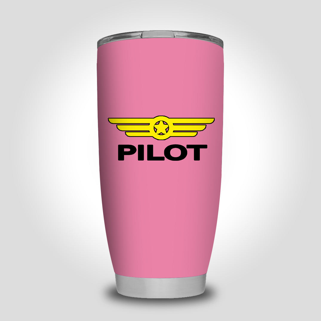 Pilot & Badge Designed Tumbler Travel Mugs