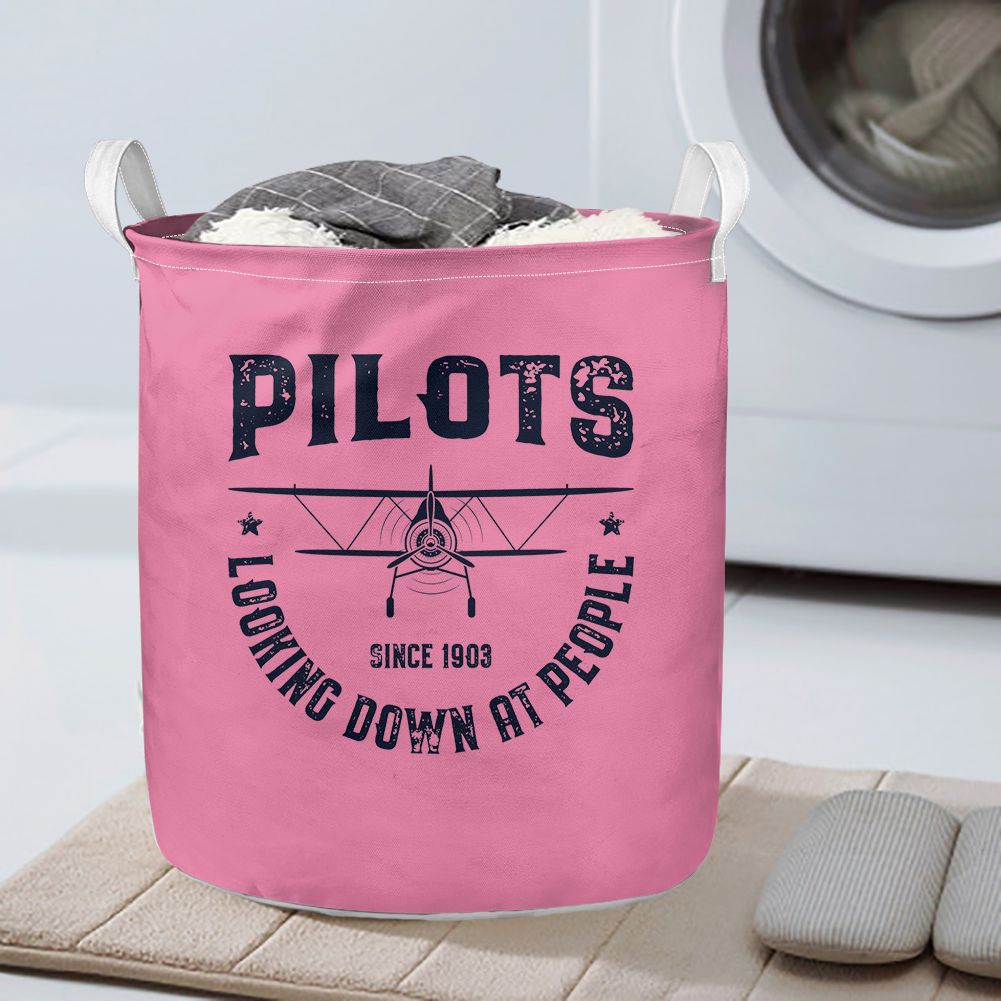 Pilots Looking Down at People Since 1903 Designed Laundry Baskets