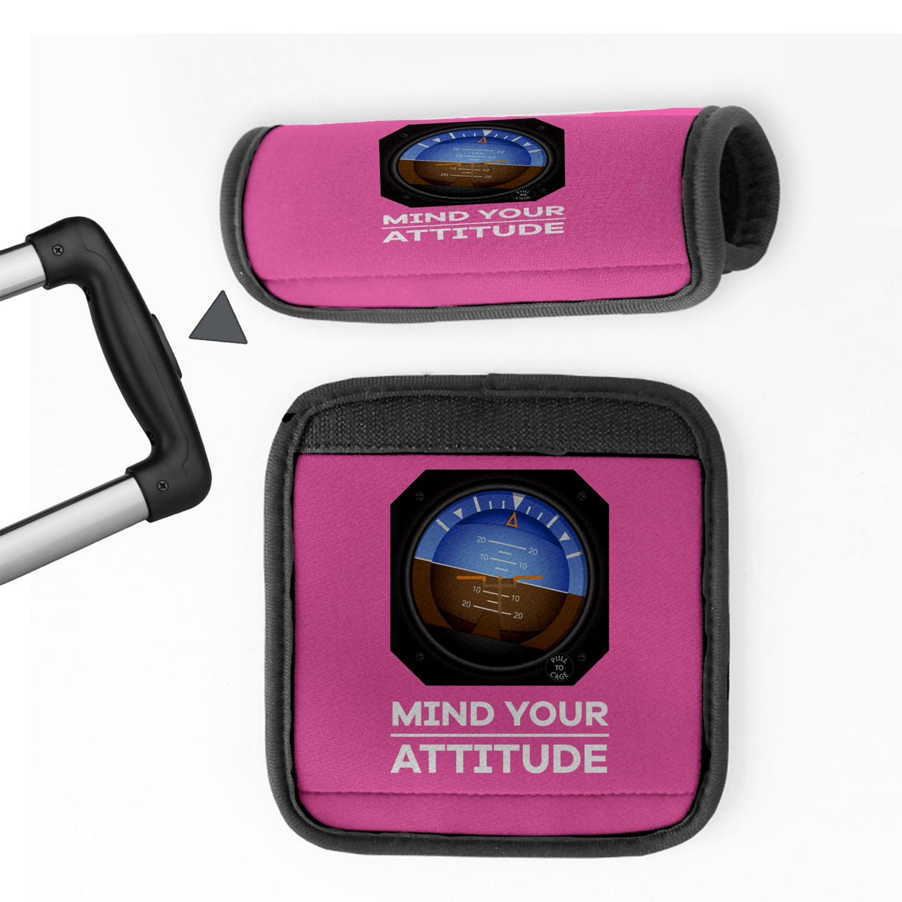Mind Your Attitude Designed Neoprene Luggage Handle Covers