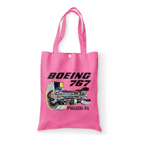 Thumbnail for Boeing 767 Engine (PW4000-94) Designed Tote Bags