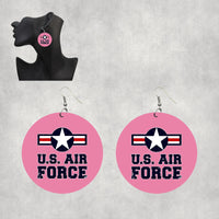 Thumbnail for US Air Force Designed Wooden Drop Earrings