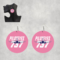 Thumbnail for Amazing Piloteyes737 Designed Wooden Drop Earrings