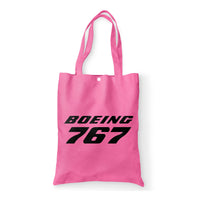 Thumbnail for Boeing 767 & Text Designed Tote Bags