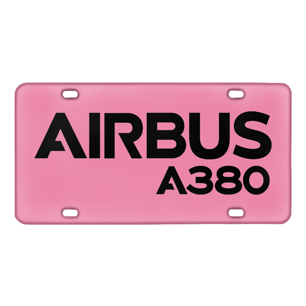 Airbus A380 & Text Designed Metal (License) Plates