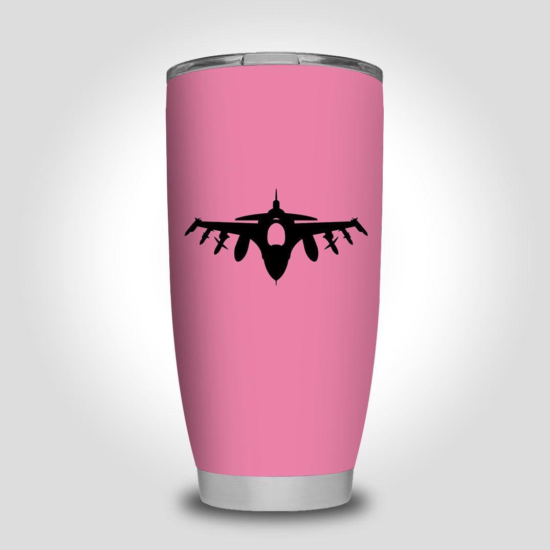 Fighter Jet 16 Silhouette Designed Tumbler Travel Mugs