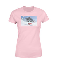 Thumbnail for Amazing Snow Airplane Designed Women T-Shirts