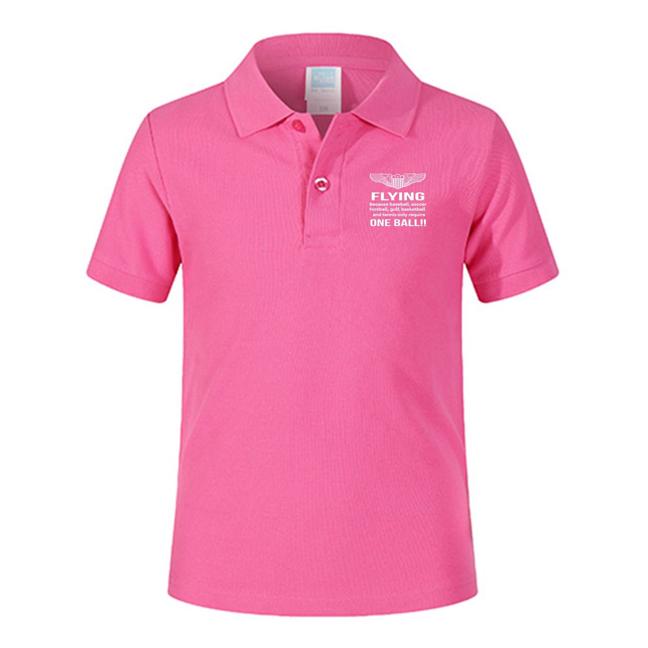 Flying One Ball Designed Children Polo T-Shirts