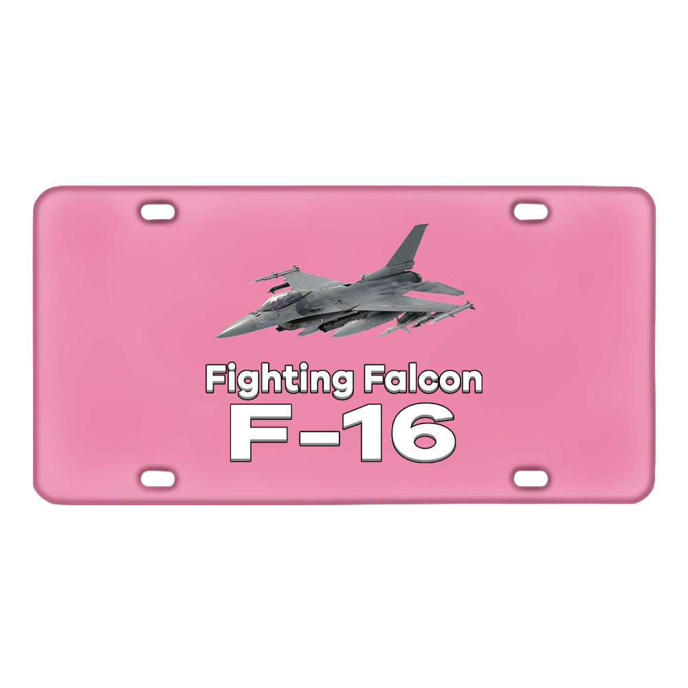 The Fighting Falcon F16 Designed Metal (License) Plates