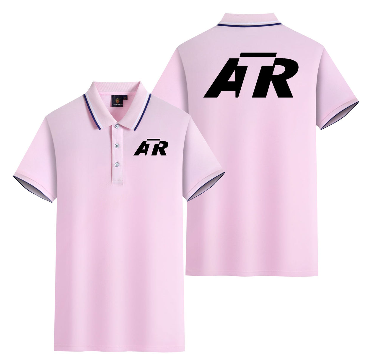 ATR & Text Designed Stylish Polo T-Shirts (Double-Side)