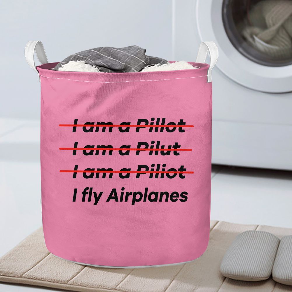 I Fly Airplanes Designed Laundry Baskets