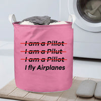 Thumbnail for I Fly Airplanes Designed Laundry Baskets