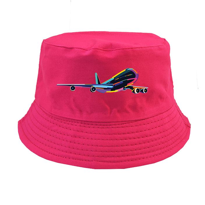 Multicolor Airplane Designed Summer & Stylish Hats