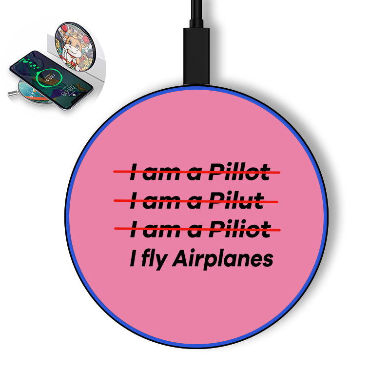 I Fly Airplanes Designed Wireless Chargers