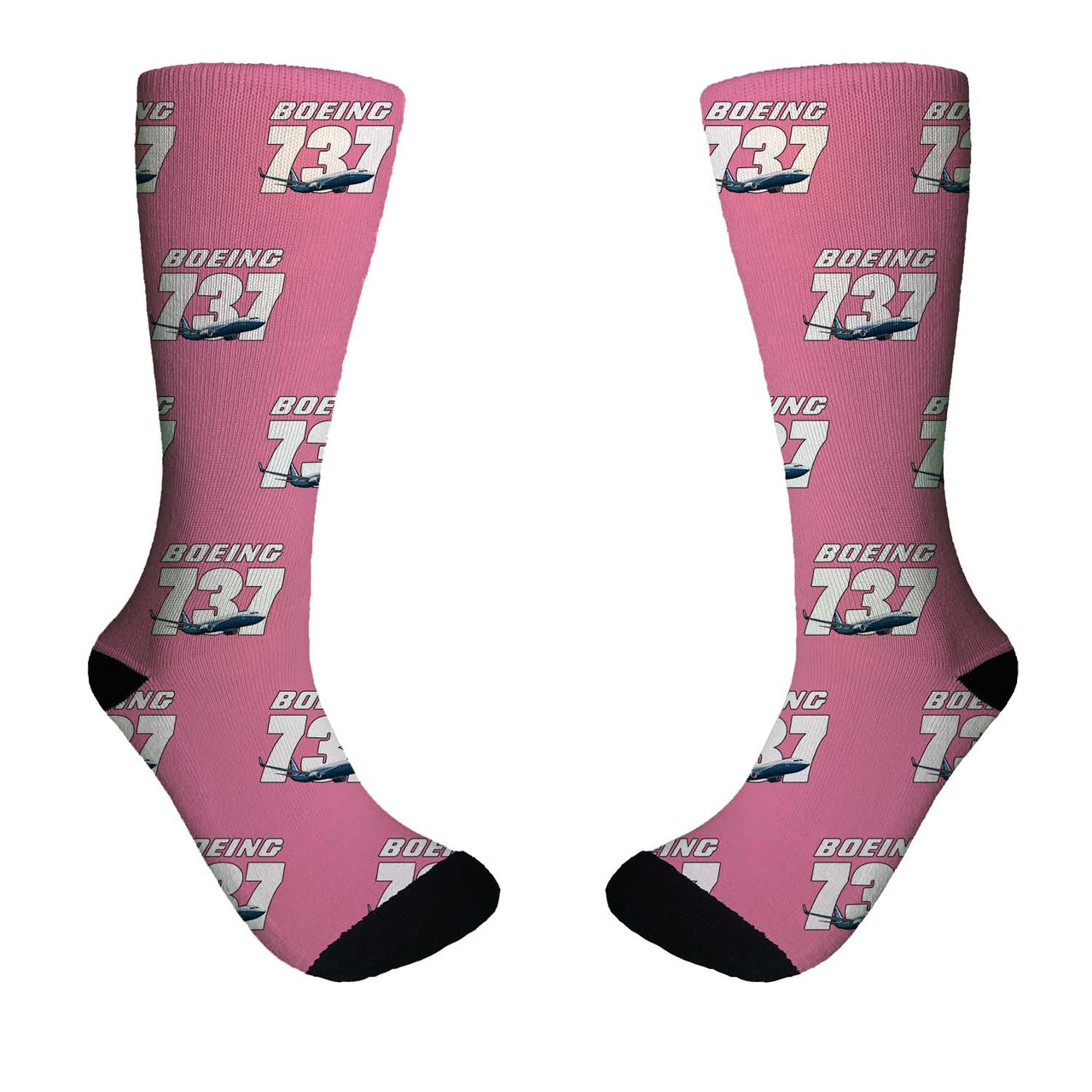 Super Boeing 737+Text Designed Socks