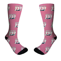 Thumbnail for Super Boeing 737+Text Designed Socks