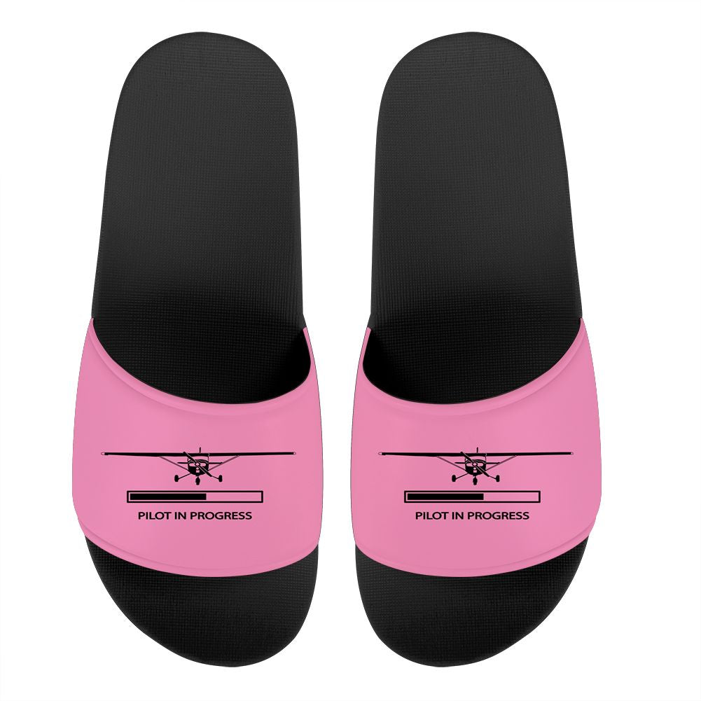 Pilot In Progress (Cessna) Designed Sport Slippers
