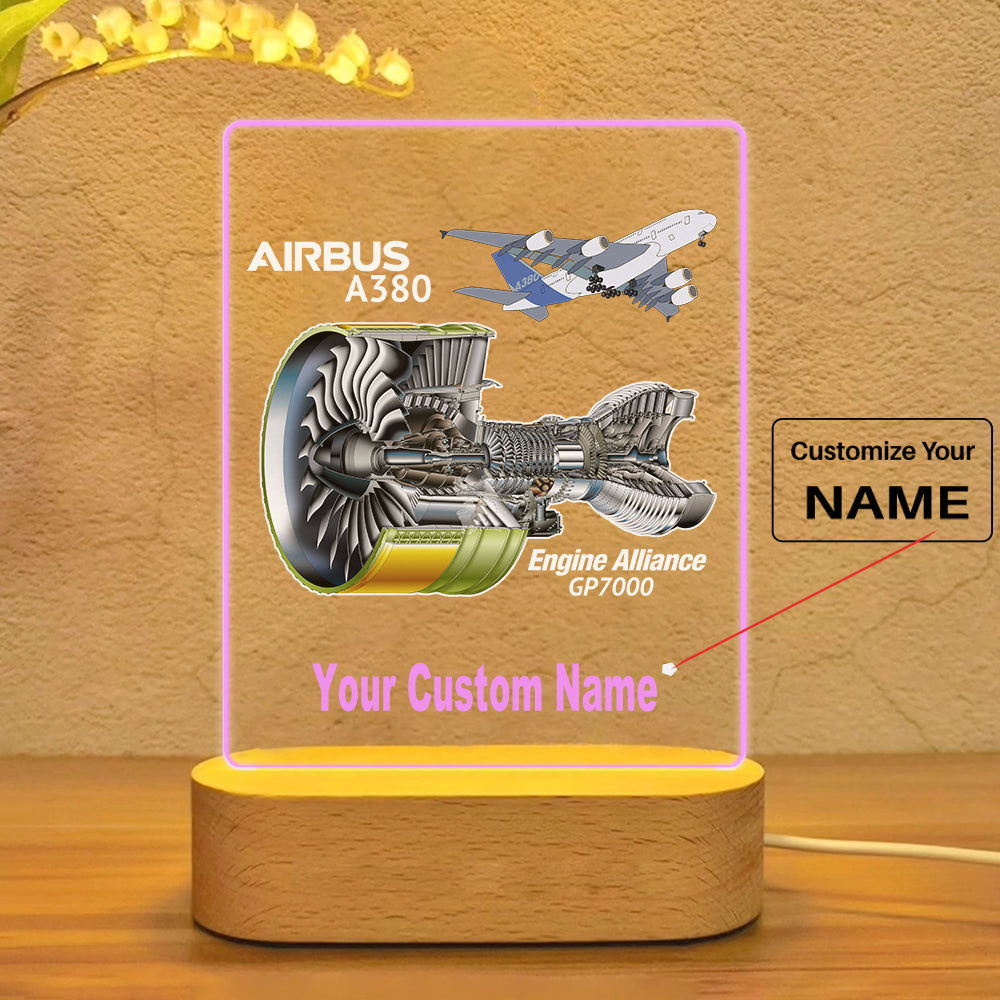 Airbus A380 & GP7000 Engine Designed Night Lamp