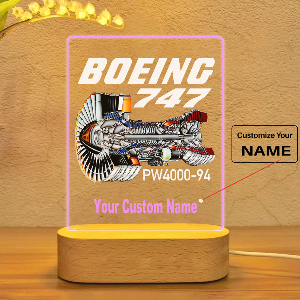 Boeing 747 & PW4000-94 Engine Designed Night Lamp