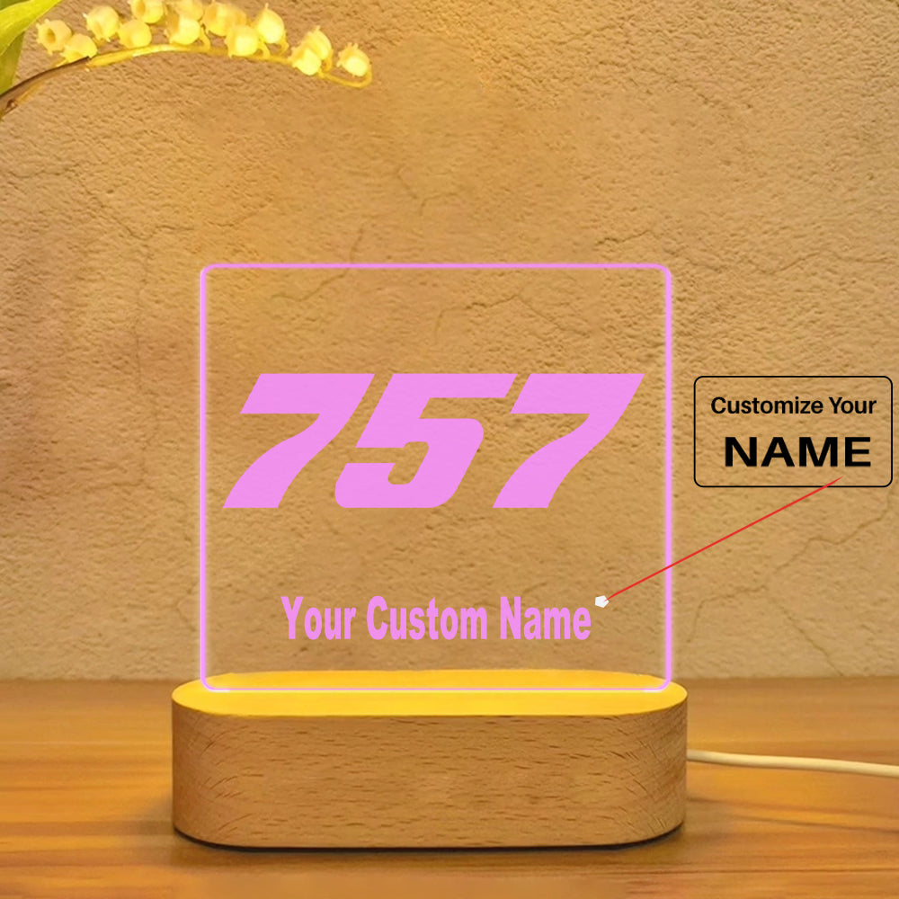 757 Flat Text Designed Night Lamp