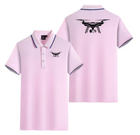 Thumbnail for Drone Silhouette Designed Stylish Polo T-Shirts (Double-Side)