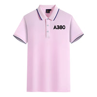 Thumbnail for A380 Flat Text Designed Stylish Polo T-Shirts