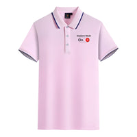 Thumbnail for Airplane Mode On Designed Stylish Polo T-Shirts