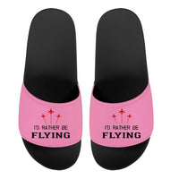 Thumbnail for I'D Rather Be Flying Designed Sport Slippers
