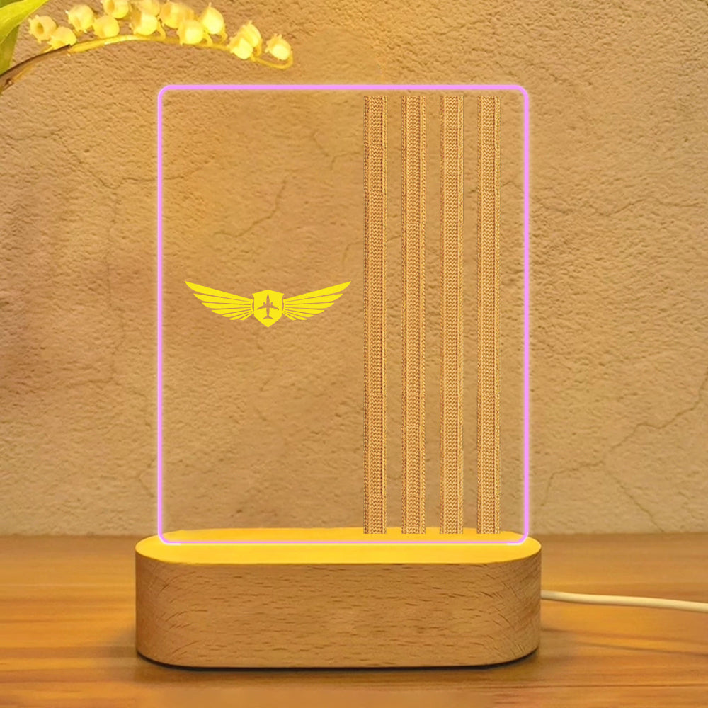 Special Golden Pilot Epaulettes (4,3,2 Lines) Designed Night Lamp