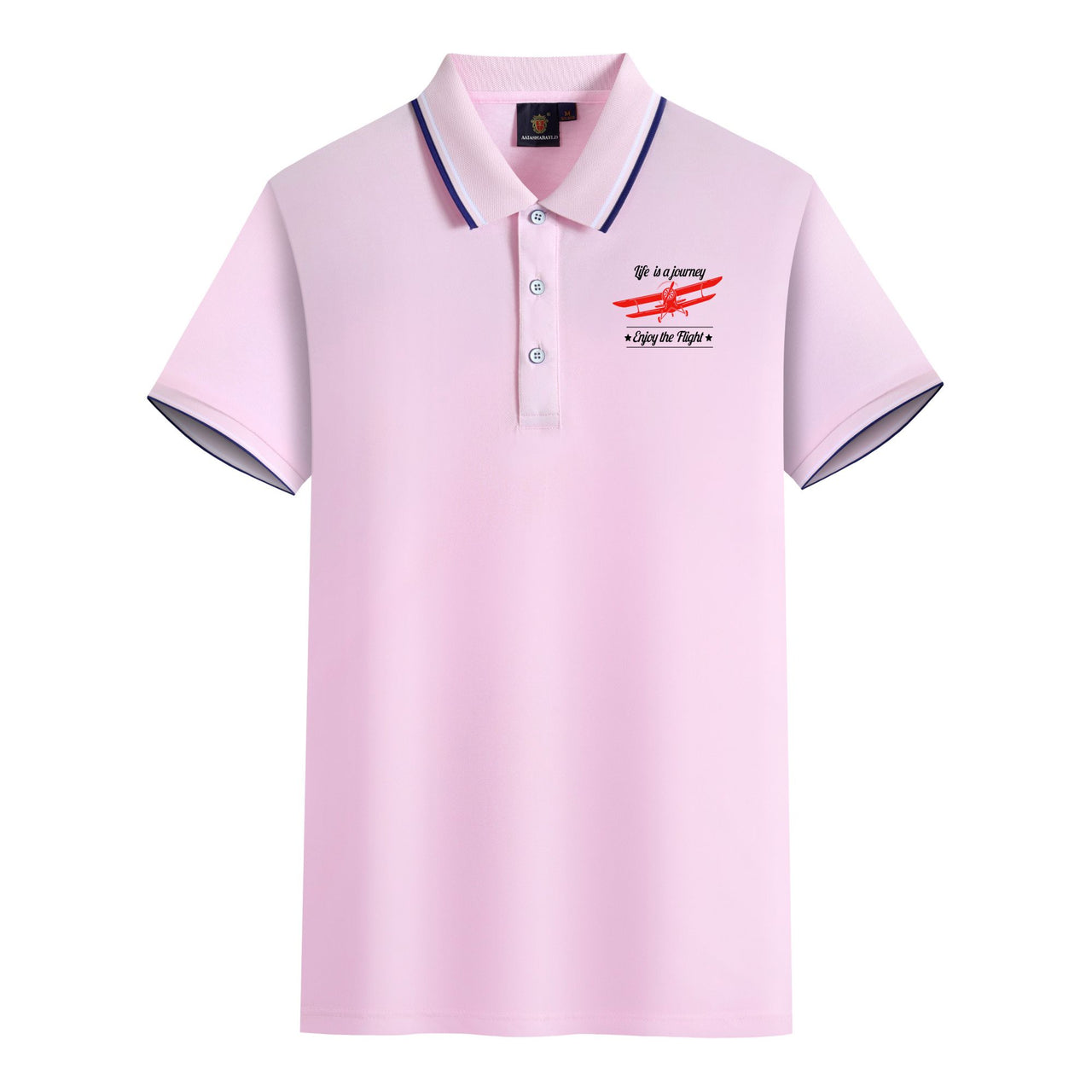 Life is a journey Enjoy the Flight Designed Stylish Polo T-Shirts