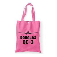 Thumbnail for Douglas DC-3 & Plane Designed Tote Bags
