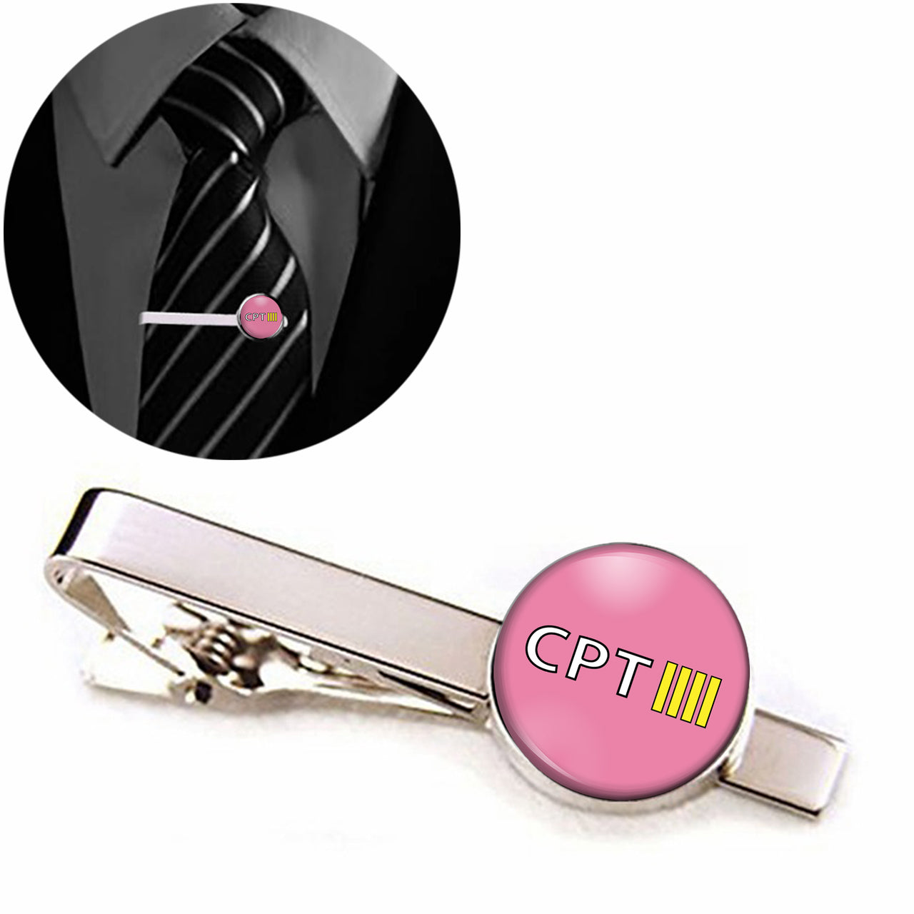 CPT & 4 Lines Designed Tie Clips