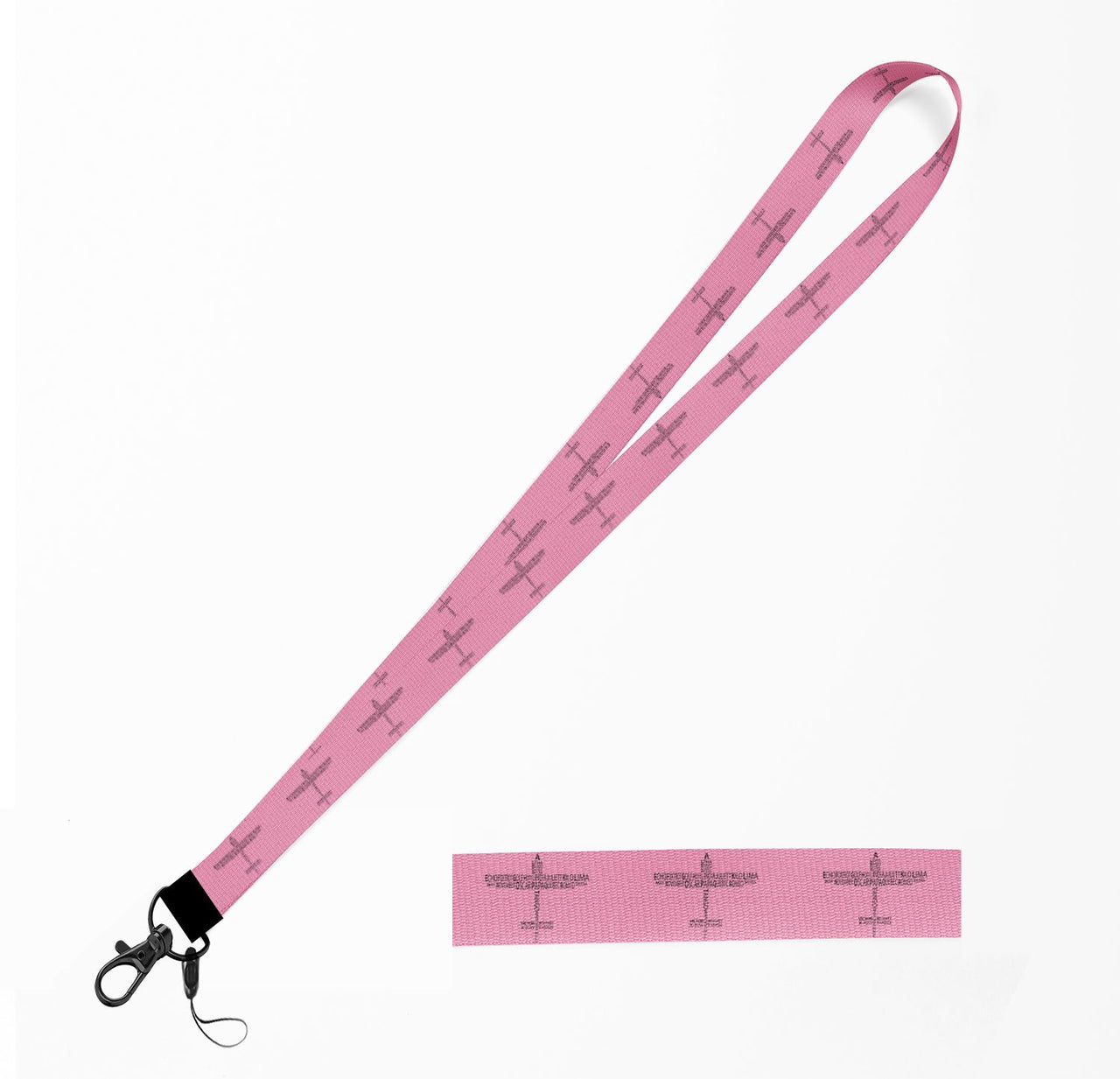 Propeller Shape Aviation Alphabet Designed Lanyard & ID Holders