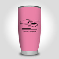 Thumbnail for Pilot In Progress (Helicopter) Designed Tumbler Travel Mugs