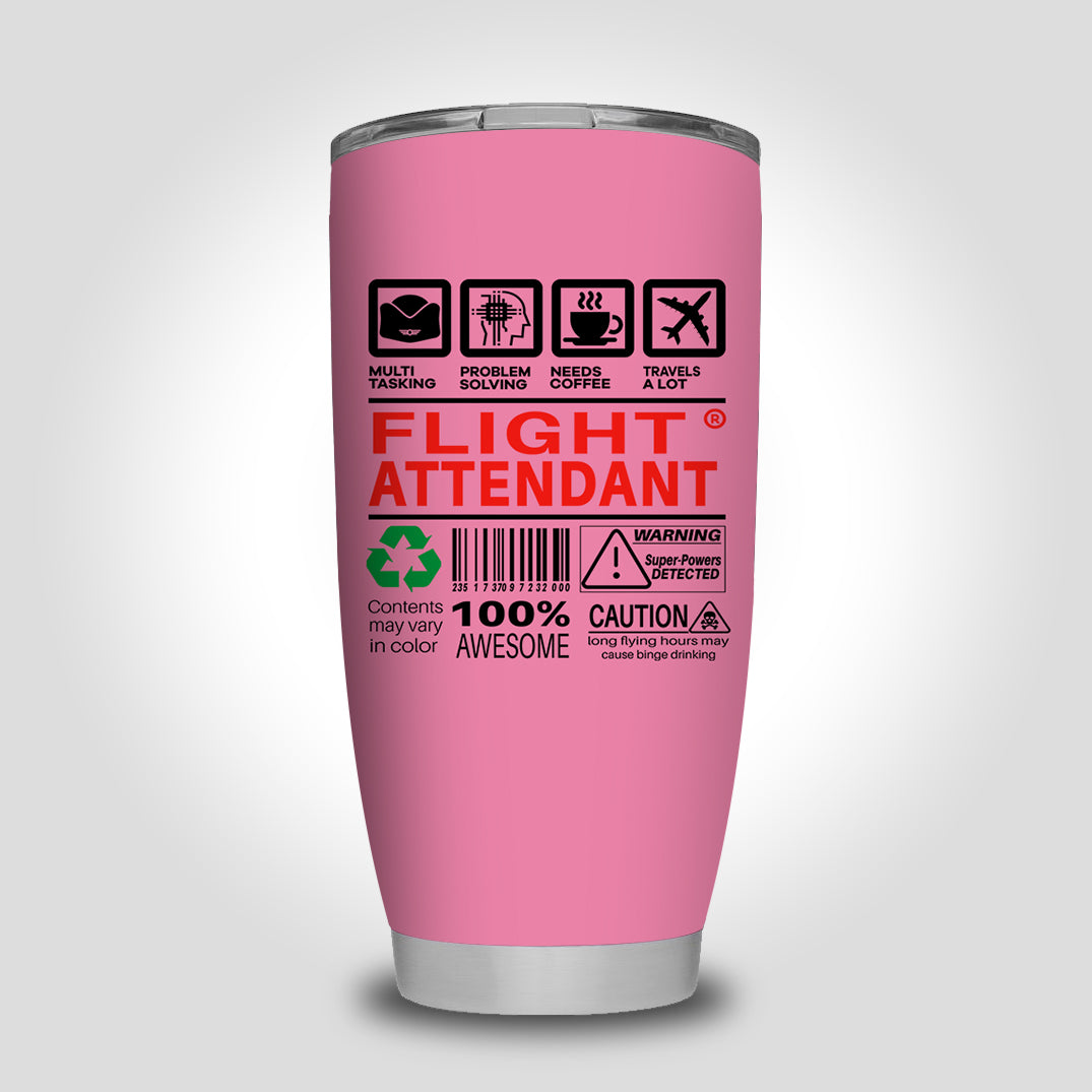Flight Attendant Label Designed Tumbler Travel Mugs
