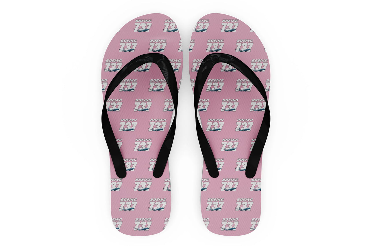 Super Boeing 737+Text Designed Slippers (Flip Flops)