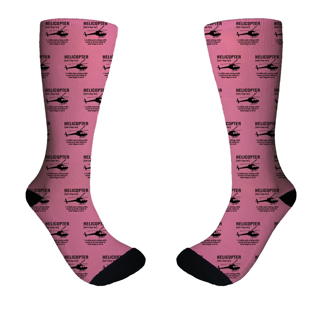 Helicopter [Noun] Designed Socks