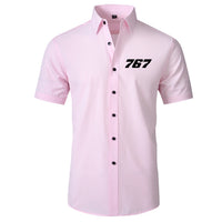 Thumbnail for 767 Flat Text Designed Short Sleeve Shirts