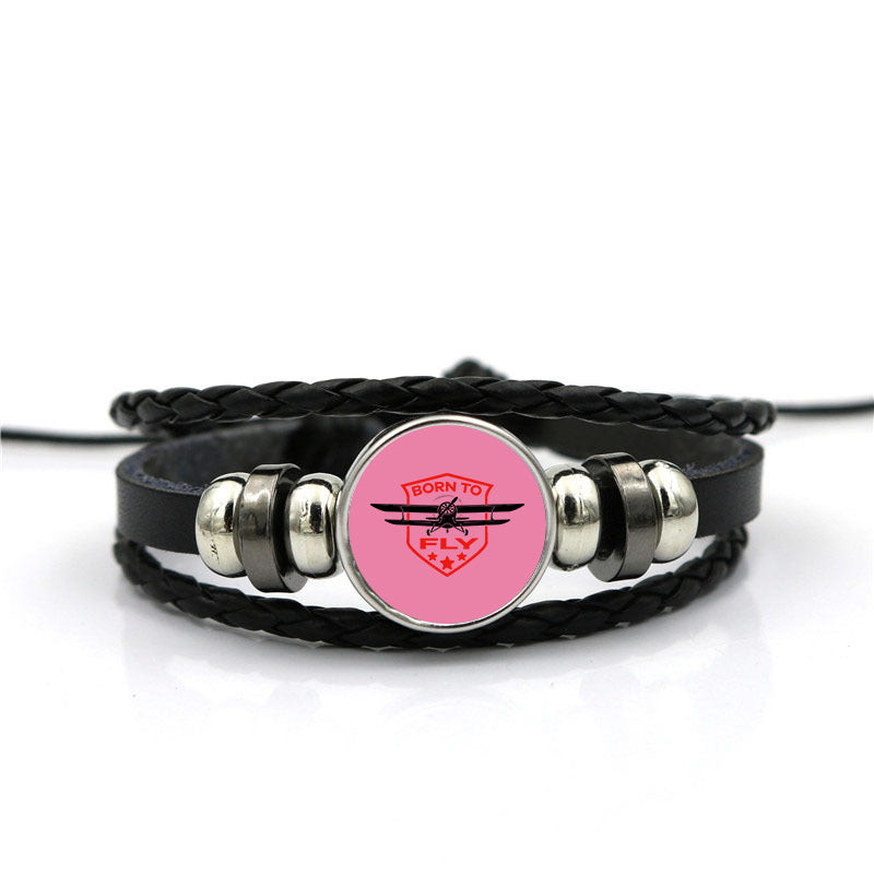 Born To Fly Designed Designed Leather Bracelets