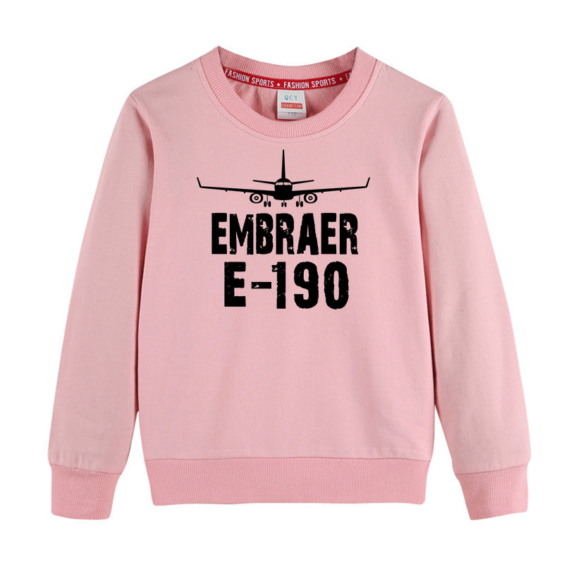 Embraer E-190 & Plane Designed "CHILDREN" Sweatshirts