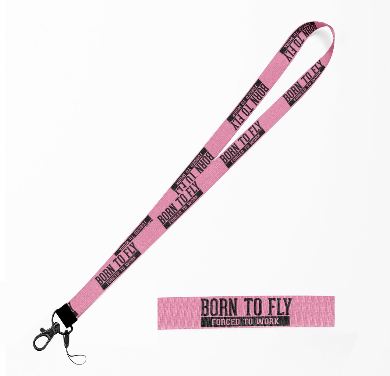 Born To Fly Forced To Work Designed Lanyard & ID Holders