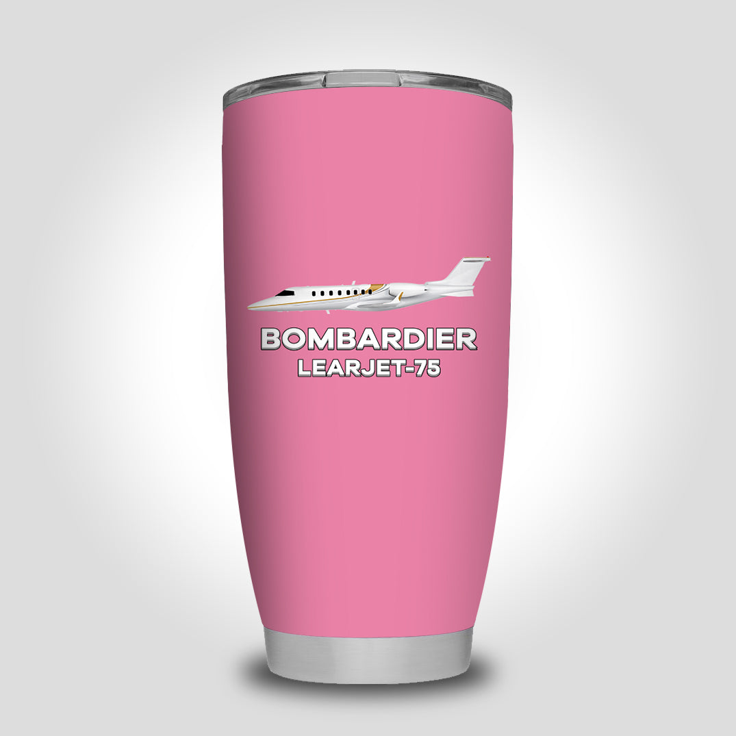 The Bombardier Learjet 75 Designed Tumbler Travel Mugs