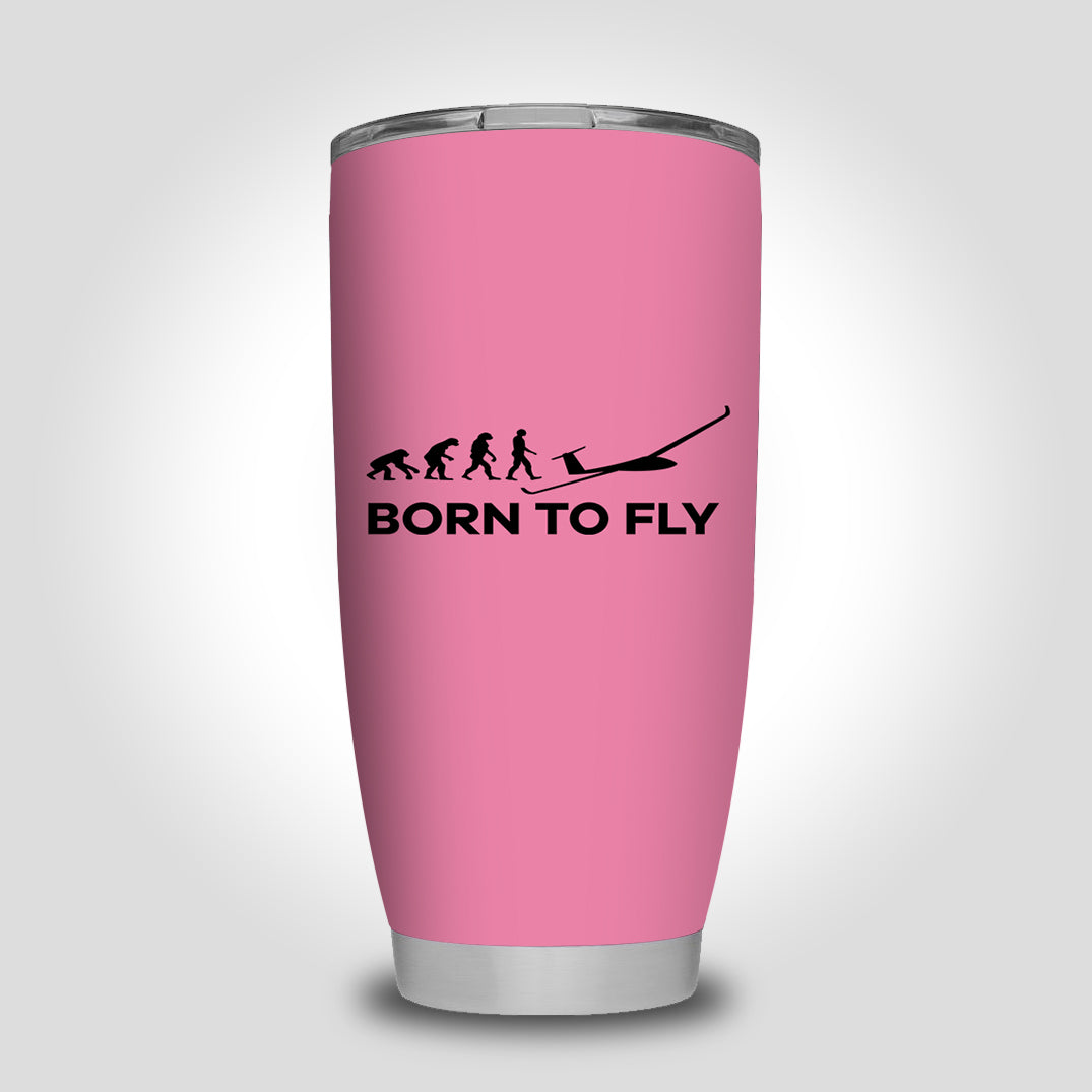 Born To Fly Glider Designed Tumbler Travel Mugs